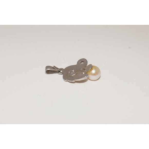 Imperial Pearl Syndicate IPS Sterling Silver 925 Pearl Leaf Charm Pendant - Picture 7 of 10